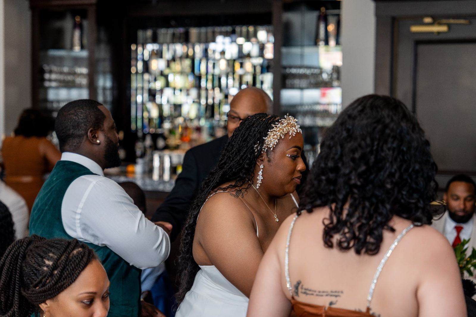 Las Vegas wedding photography — guests mingling at the reception