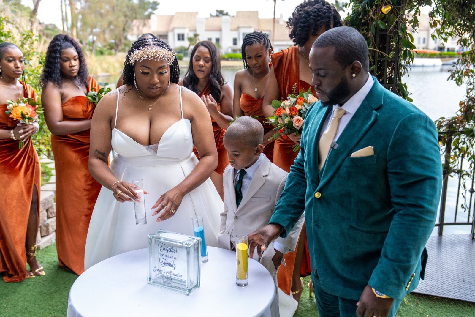 Las Vegas wedding photography — the unity ceremony at the altar