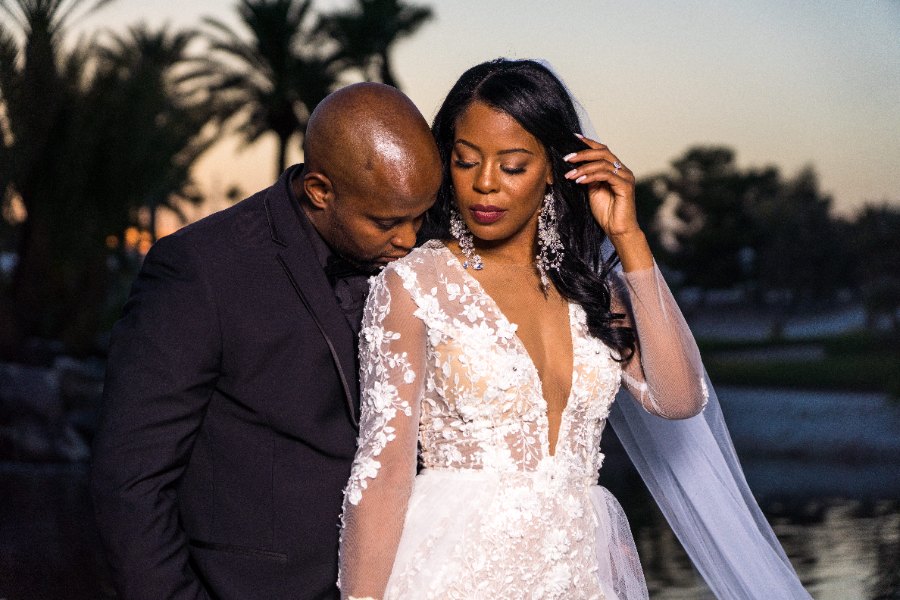 Las Vegas wedding photography — a quiet moment together at sunset