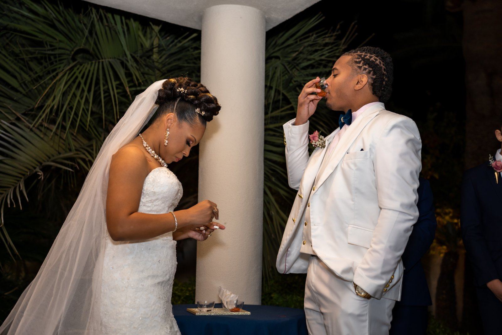 Las Vegas wedding photography — an emotional moment shared during the vows