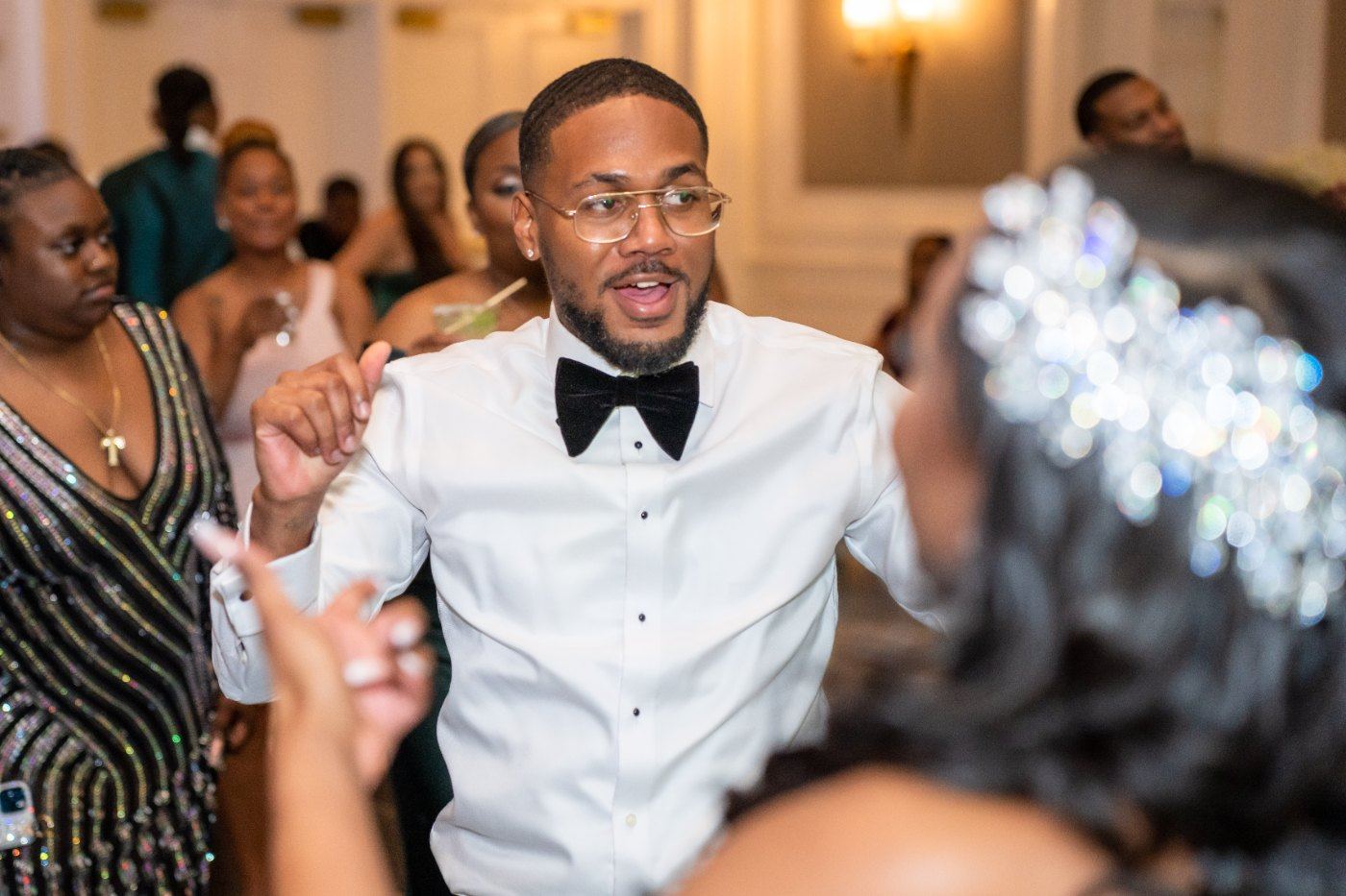 Las Vegas wedding photography — a toast being given at the reception