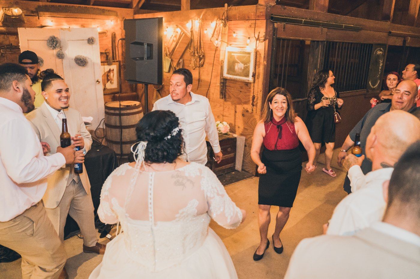 Las Vegas wedding photography — the dance floor filling up with guests
