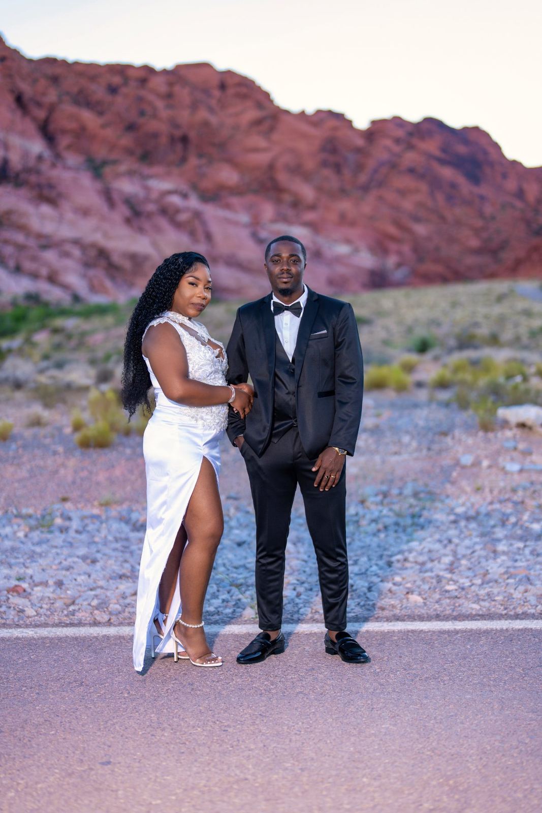 Las Vegas wedding photography — a portrait of the bride in the desert